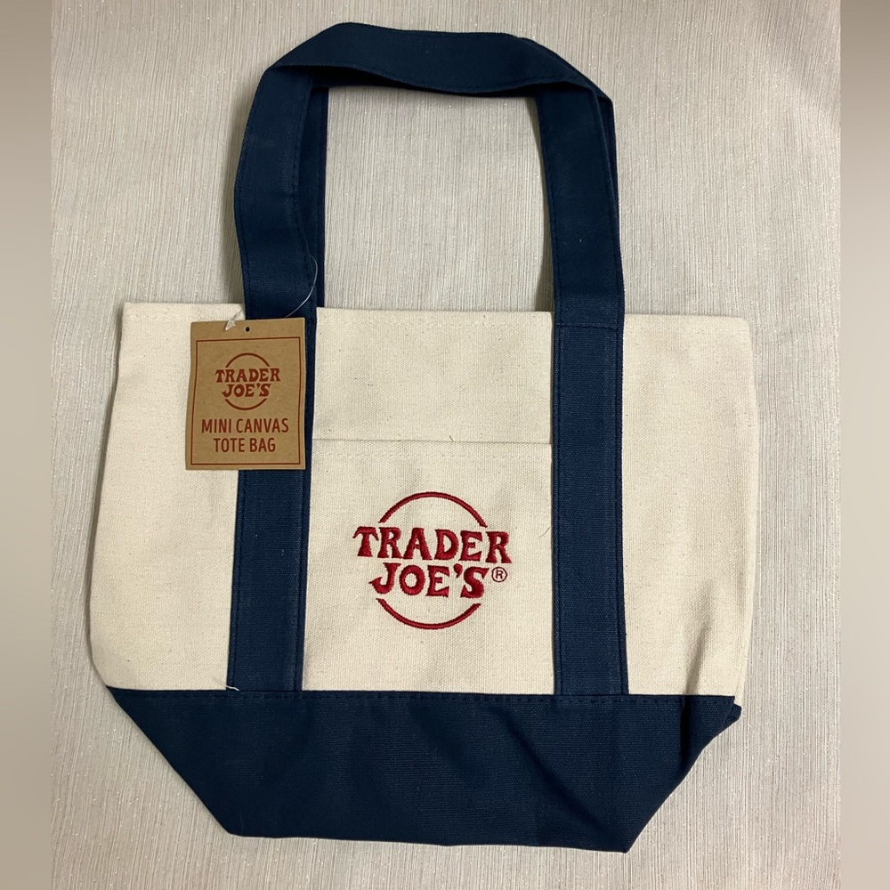 Trader Joe’s Mini Tote Bag Blue